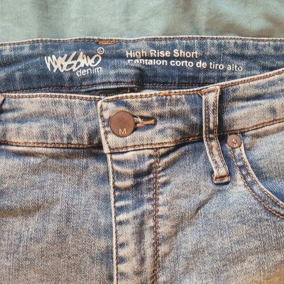 High Rise Lace Shorts (Light Blue Wash) - Picture 6 of 14